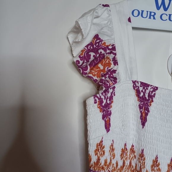 Chic White and Purple Maxi Dress - Picture 8 of 11